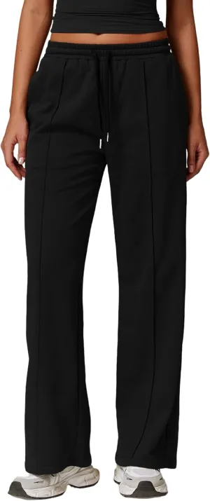 ABOCIW Womens Wide Leg Sweatpants High Waisted Baggy Sweats Pants Drawstring Athletic Joggers with Pockets