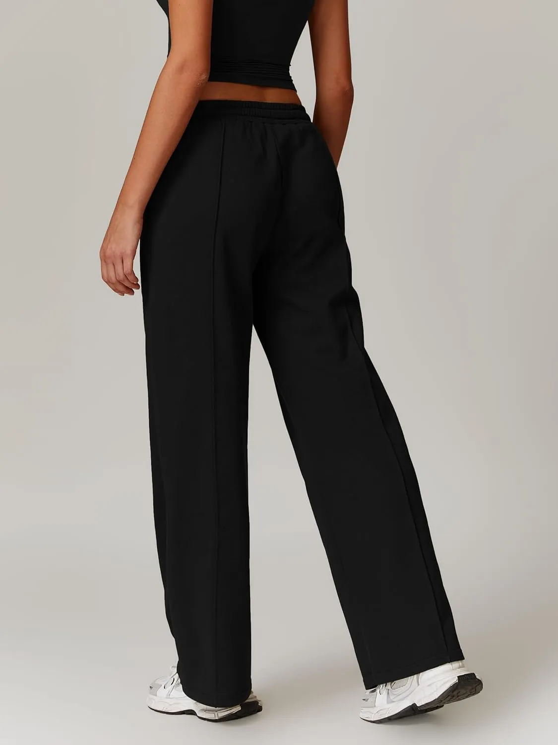 ABOCIW Womens Wide Leg Sweatpants High Waisted Baggy Sweats Pants Drawstring Athletic Joggers with Pockets