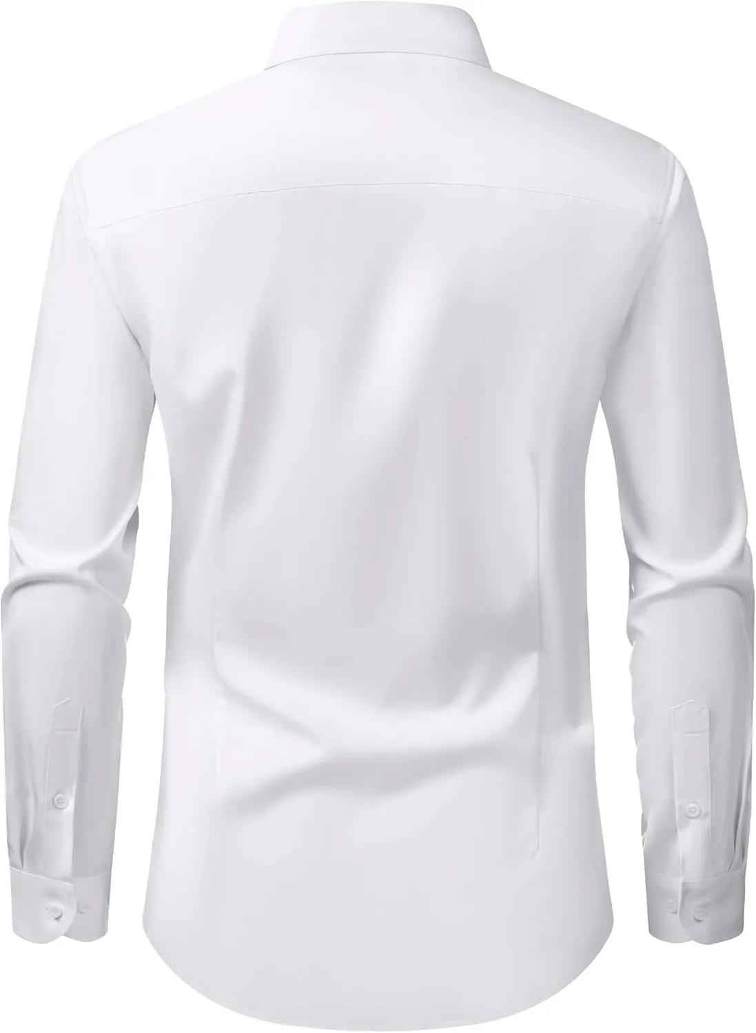 Alimens & Gentle Men's Dress Shirts Transitional Weather Long Sleeve Stretch Wrinkle-Free Button Down Top