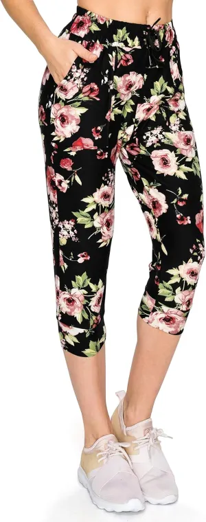 ALWAYS Women's Capri Jogger Sweatpants - Premium Soft Stretch Lightweight Pants with Pork Chop Pockets