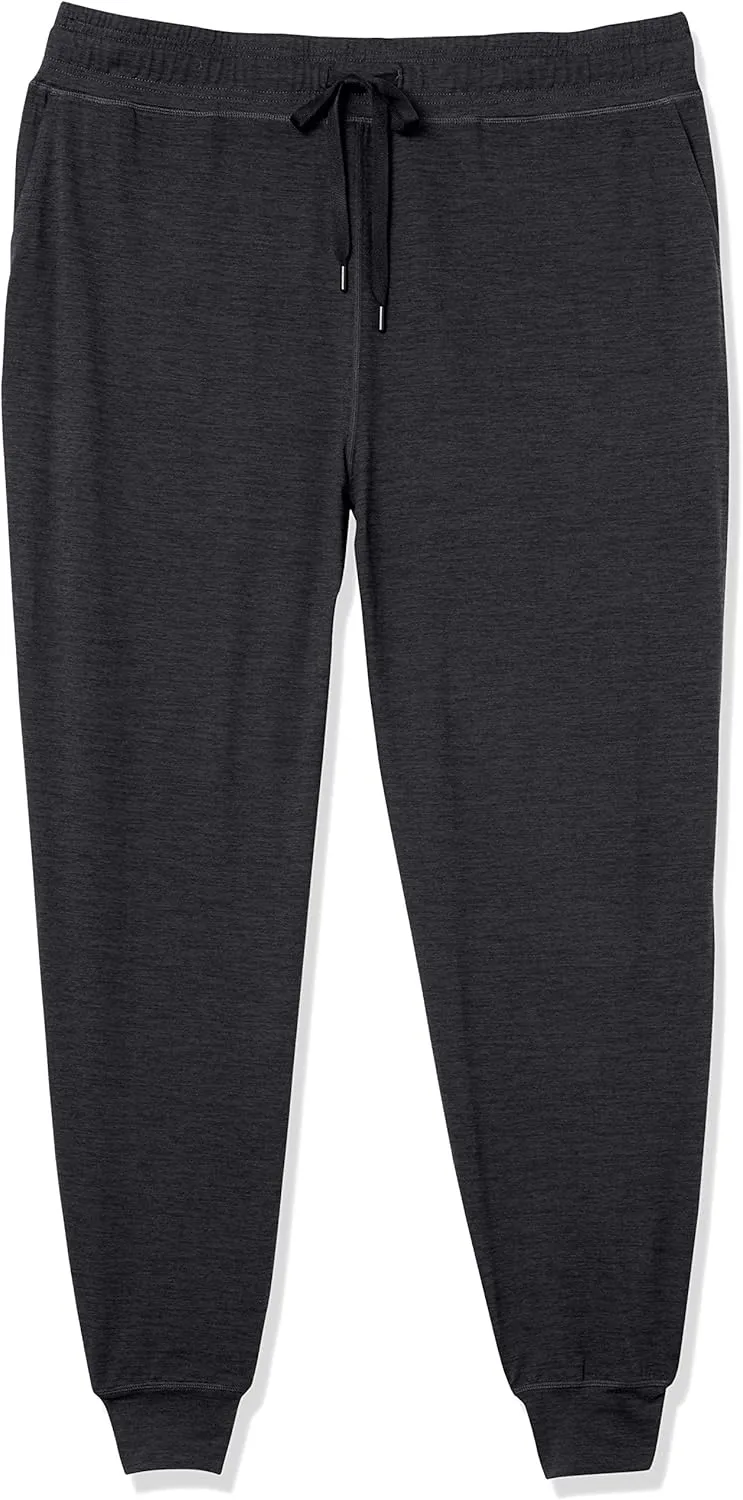 Amazon Essentials Athletic Pants for Women, Brushed Tech Stretch Lounge Joggers, Plus Size Available