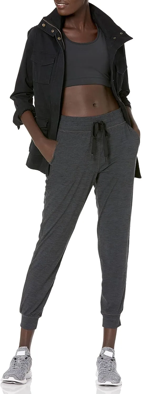 Amazon Essentials Athletic Pants for Women, Brushed Tech Stretch Lounge Joggers, Plus Size Available