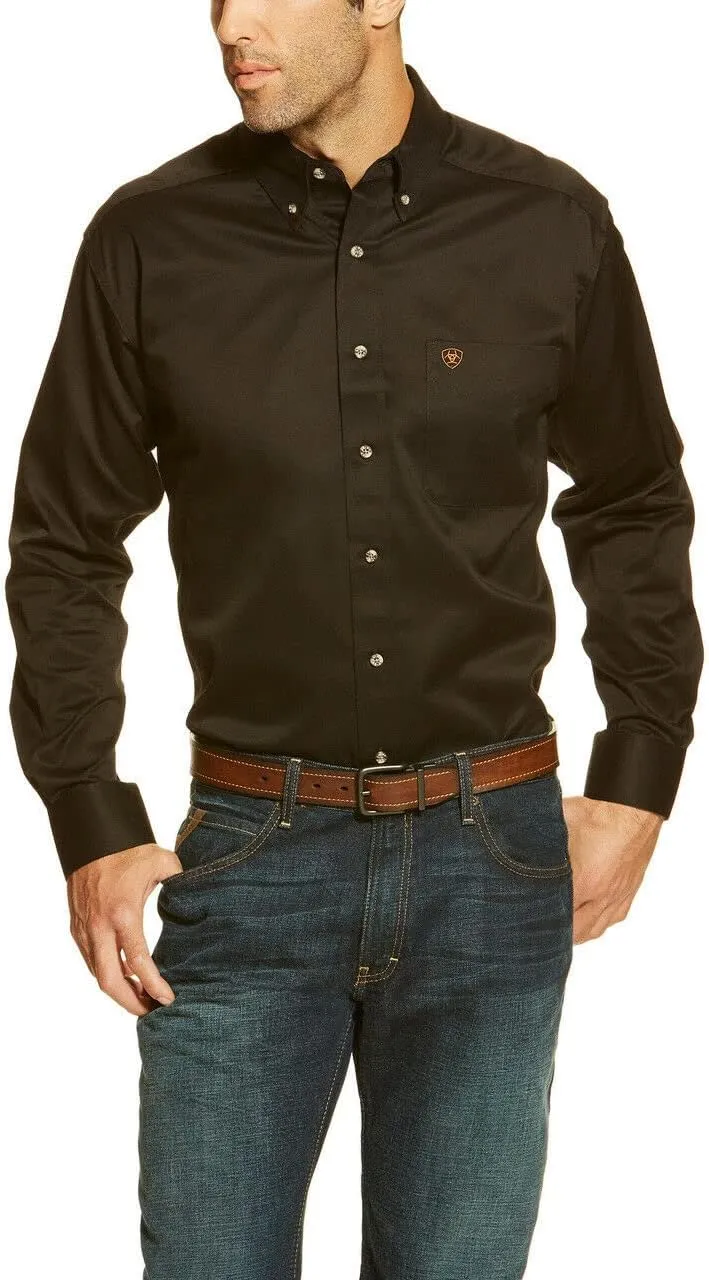 ARIAT Men's Solid Twill Fitted Shirt