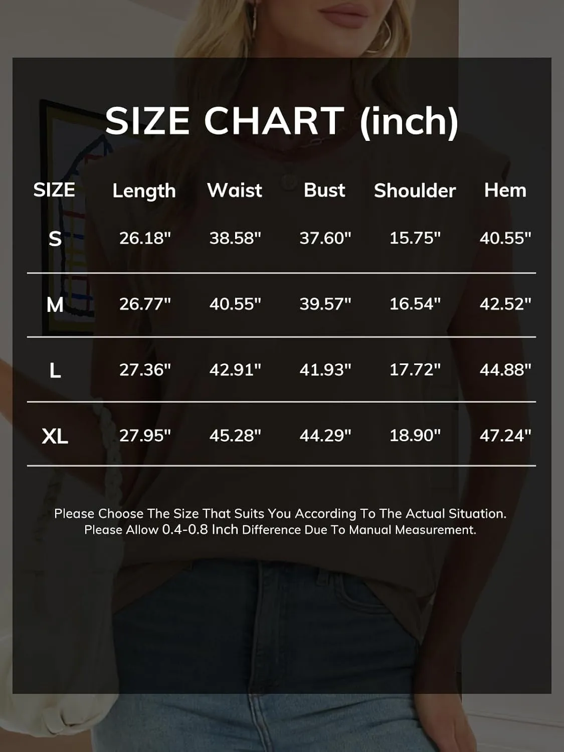 ATHMILE Women's Sleeveless Summer Tank Tops Casual Trendy T Shirts Basic Trendy Cap Sleeve Oversized Tee