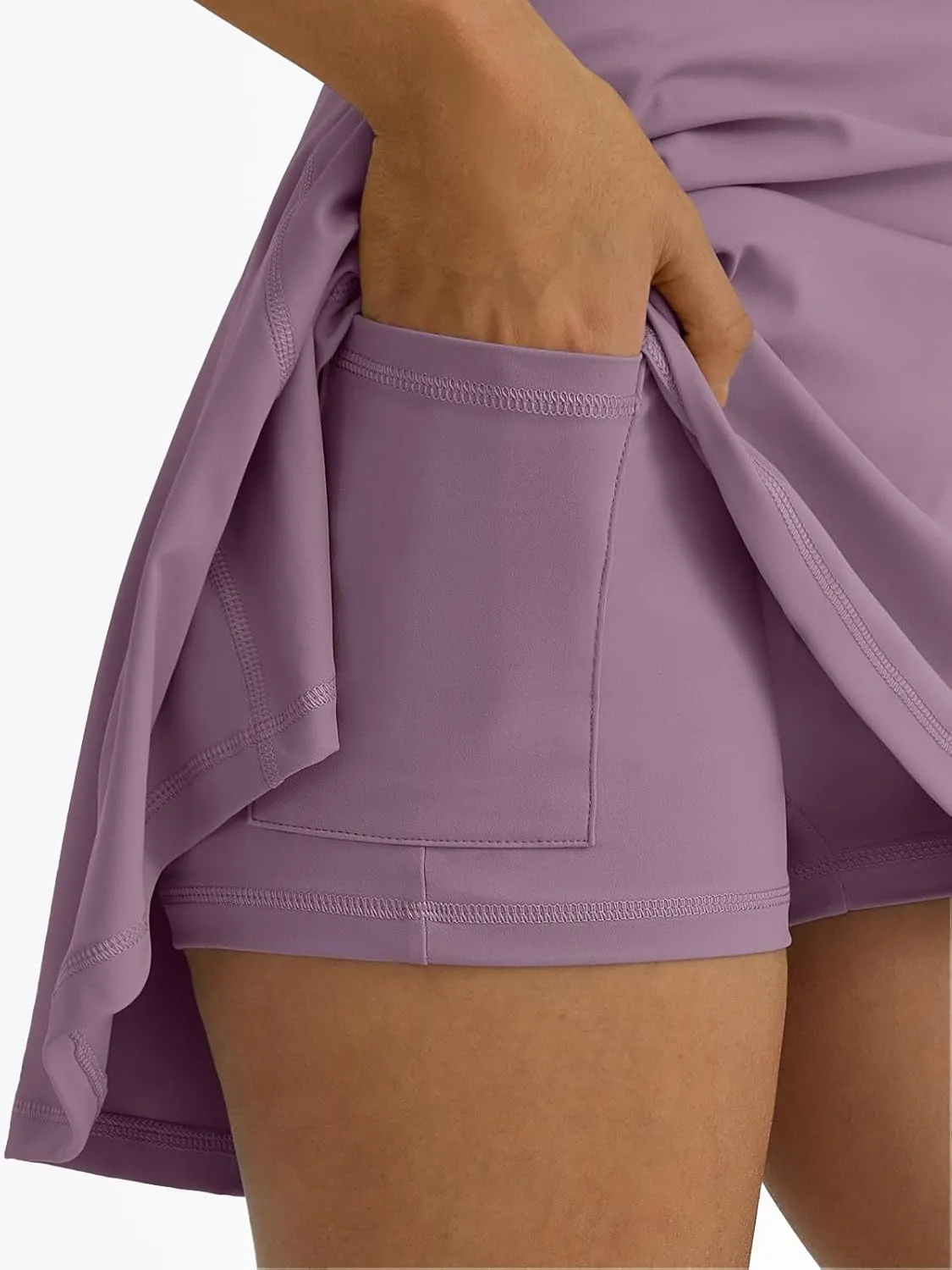AUTOMET Womens Tennis Skirt with Shorts Underneath Flowy Mini Athletic Golf Skorts with Pockets 2025 Pleated Summer Outfits