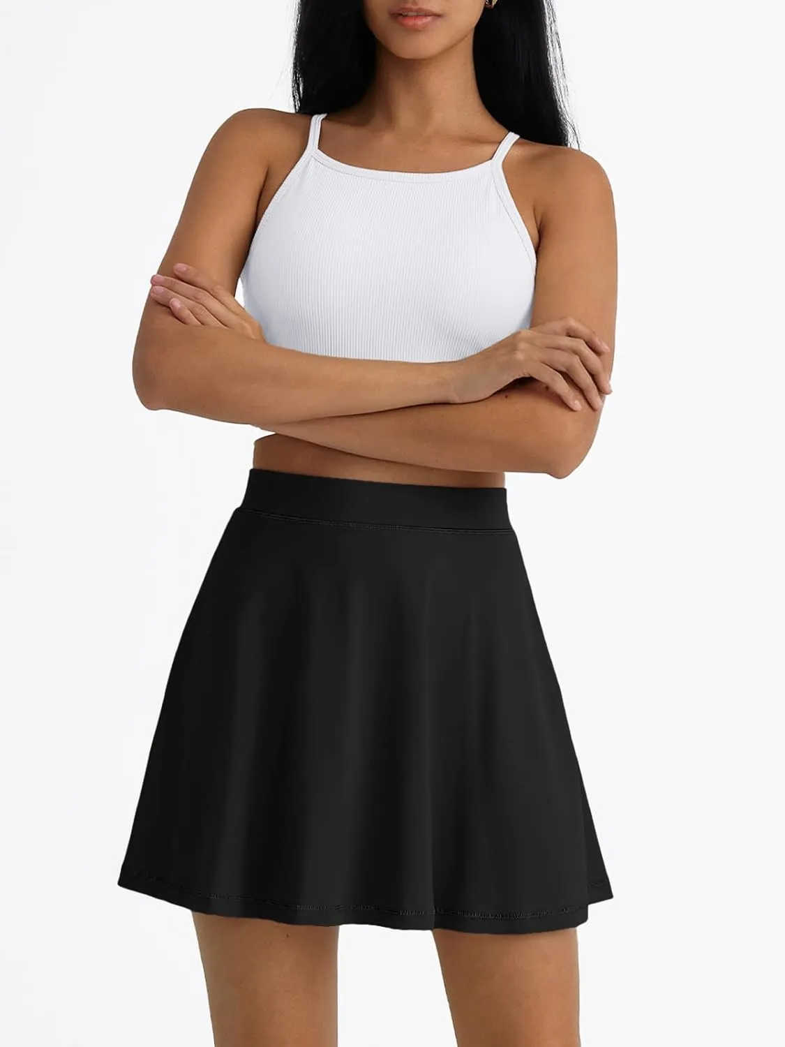 AUTOMET Womens Tennis Skirt with Shorts Underneath Flowy Mini Athletic Golf Skorts with Pockets 2025 Pleated Summer Outfits