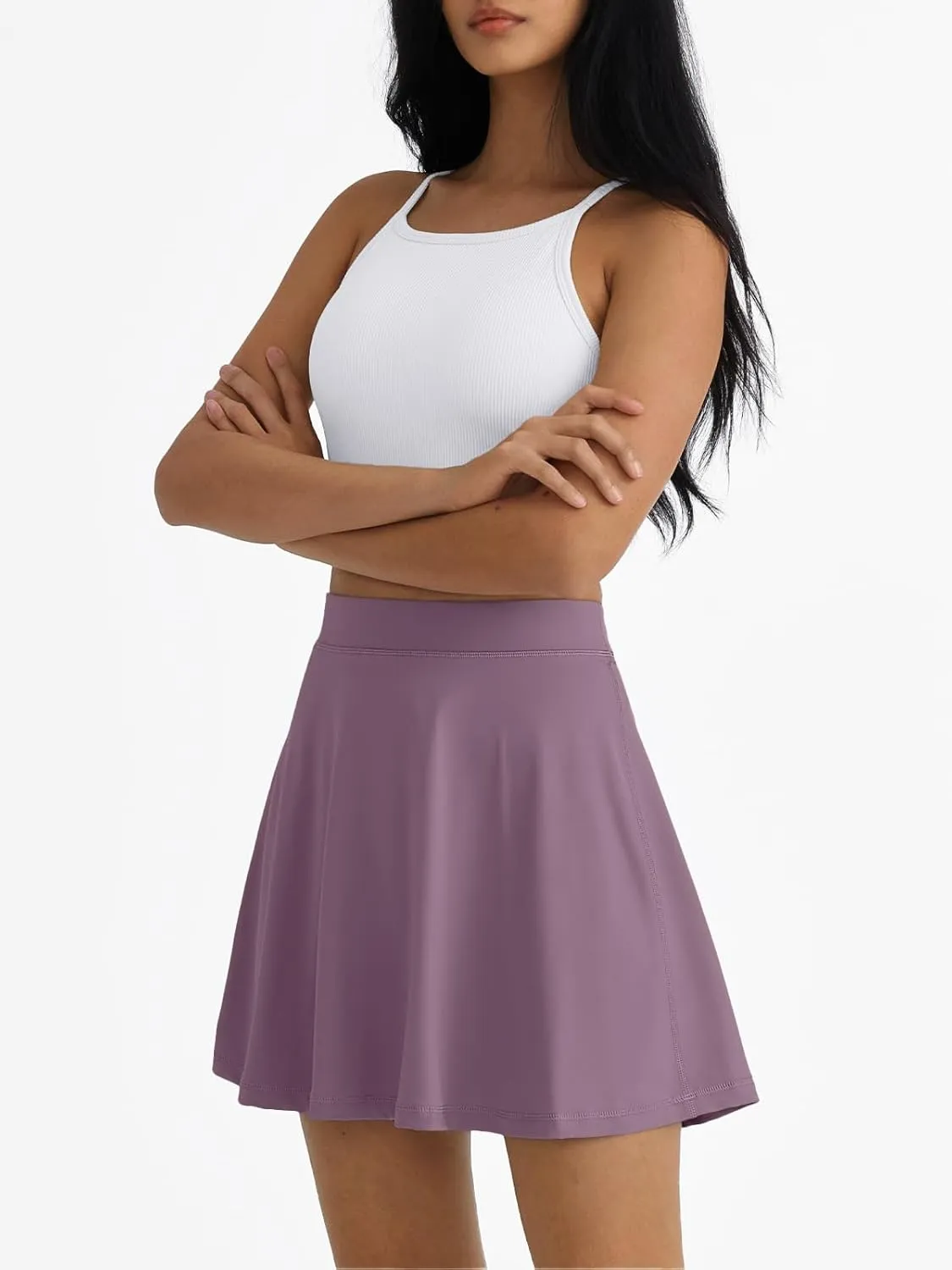 AUTOMET Womens Tennis Skirt with Shorts Underneath Flowy Mini Athletic Golf Skorts with Pockets 2025 Pleated Summer Outfits
