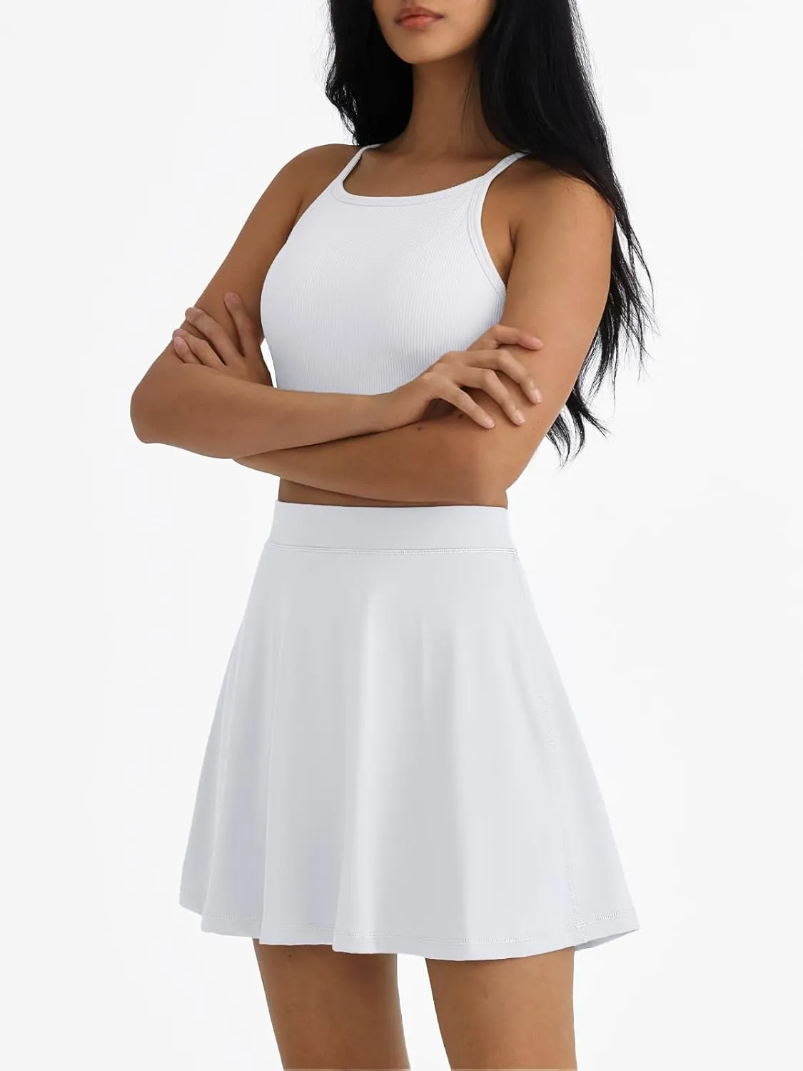 AUTOMET Womens Tennis Skirt with Shorts Underneath Flowy Mini Athletic Golf Skorts with Pockets 2025 Pleated Summer Outfits