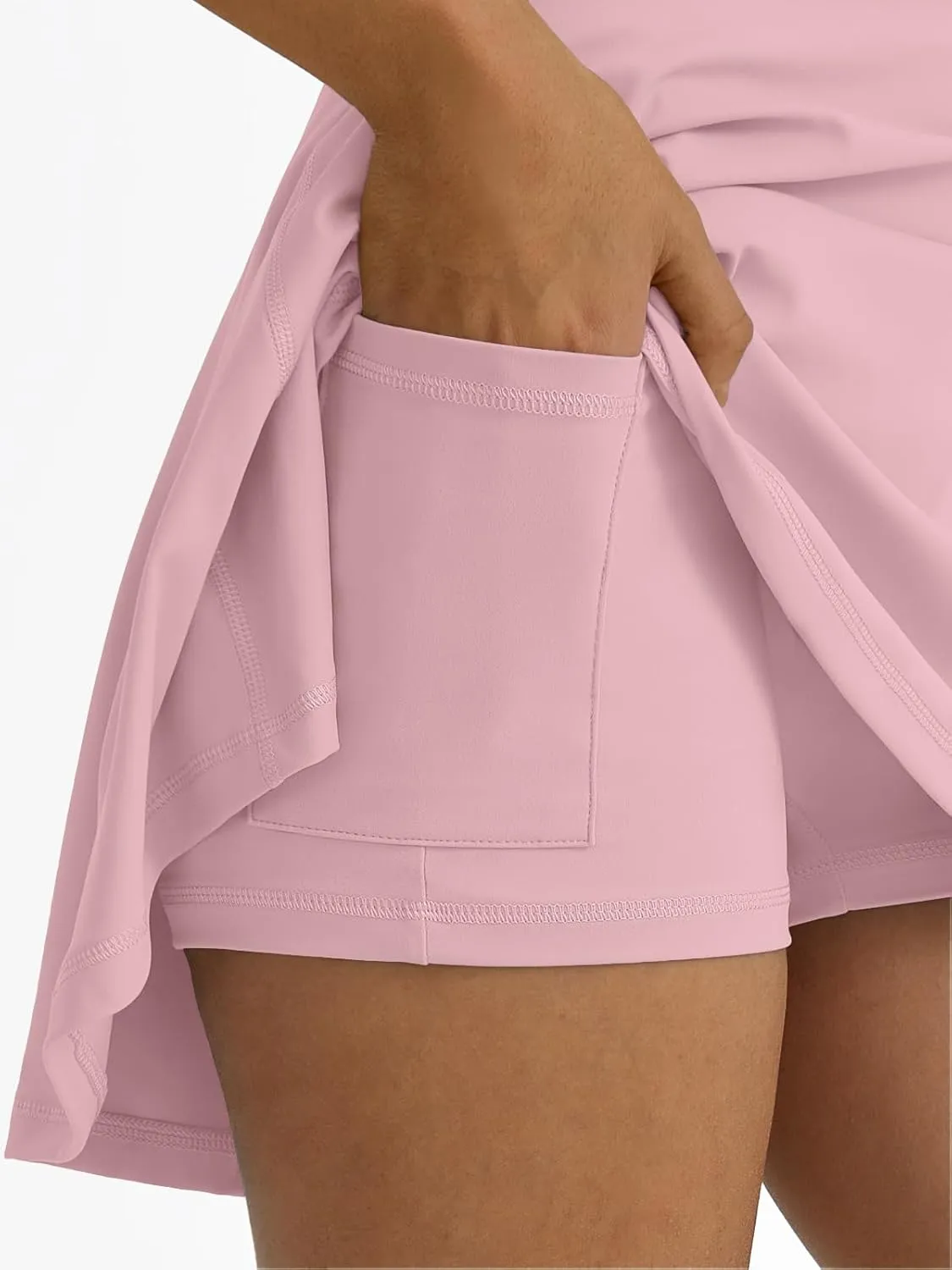 AUTOMET Womens Tennis Skirt with Shorts Underneath Flowy Mini Athletic Golf Skorts with Pockets 2025 Pleated Summer Outfits
