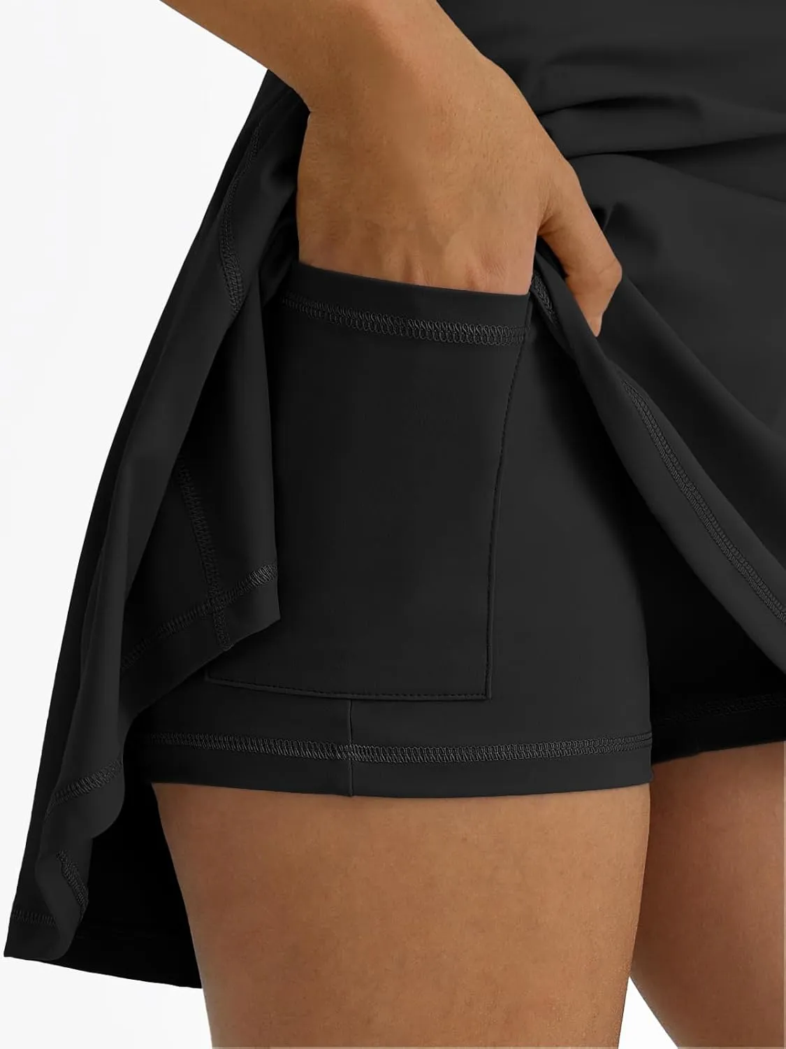 AUTOMET Womens Tennis Skirt with Shorts Underneath Flowy Mini Athletic Golf Skorts with Pockets 2025 Pleated Summer Outfits