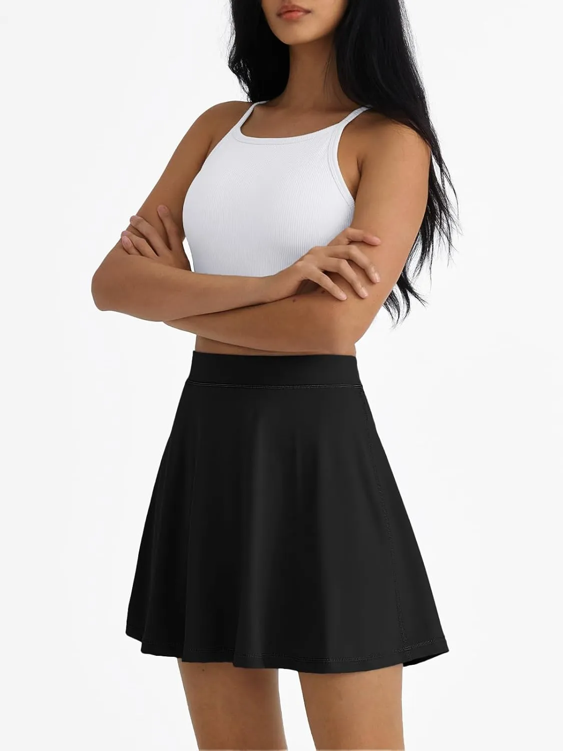 AUTOMET Womens Tennis Skirt with Shorts Underneath Flowy Mini Athletic Golf Skorts with Pockets 2025 Pleated Summer Outfits