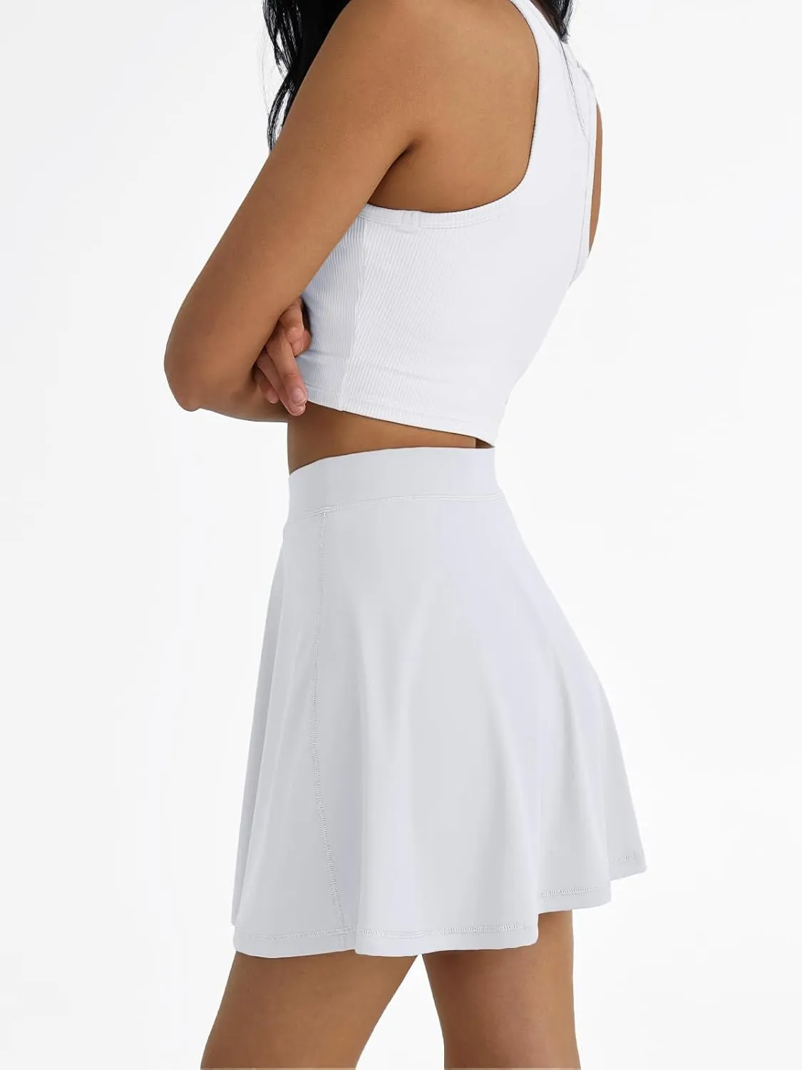 AUTOMET Womens Tennis Skirt with Shorts Underneath Flowy Mini Athletic Golf Skorts with Pockets 2025 Pleated Summer Outfits