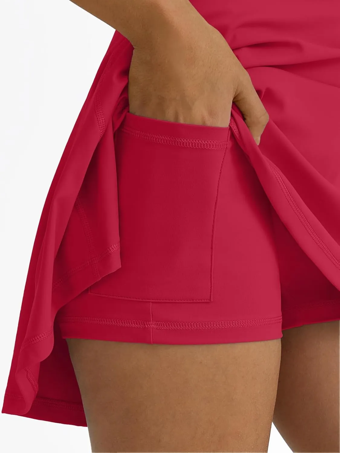 AUTOMET Womens Tennis Skirt with Shorts Underneath Flowy Mini Athletic Golf Skorts with Pockets 2025 Pleated Summer Outfits