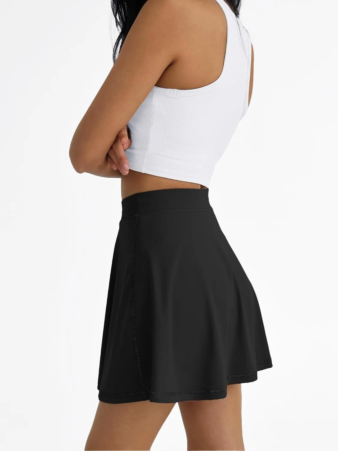 AUTOMET Womens Tennis Skirt with Shorts Underneath Flowy Mini Athletic Golf Skorts with Pockets 2025 Pleated Summer Outfits