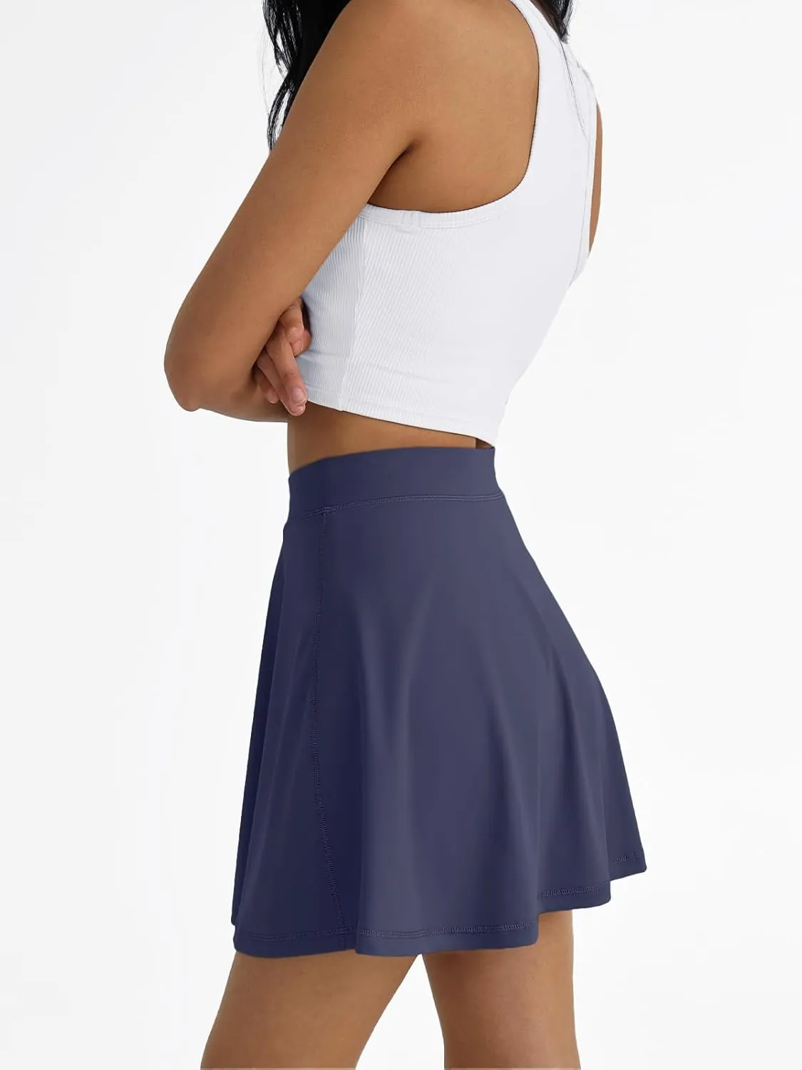 AUTOMET Womens Tennis Skirt with Shorts Underneath Flowy Mini Athletic Golf Skorts with Pockets 2025 Pleated Summer Outfits
