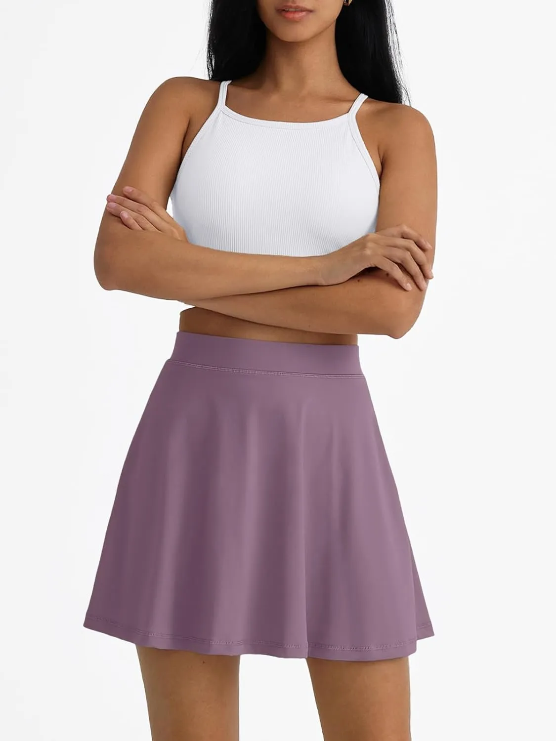 AUTOMET Womens Tennis Skirt with Shorts Underneath Flowy Mini Athletic Golf Skorts with Pockets 2025 Pleated Summer Outfits