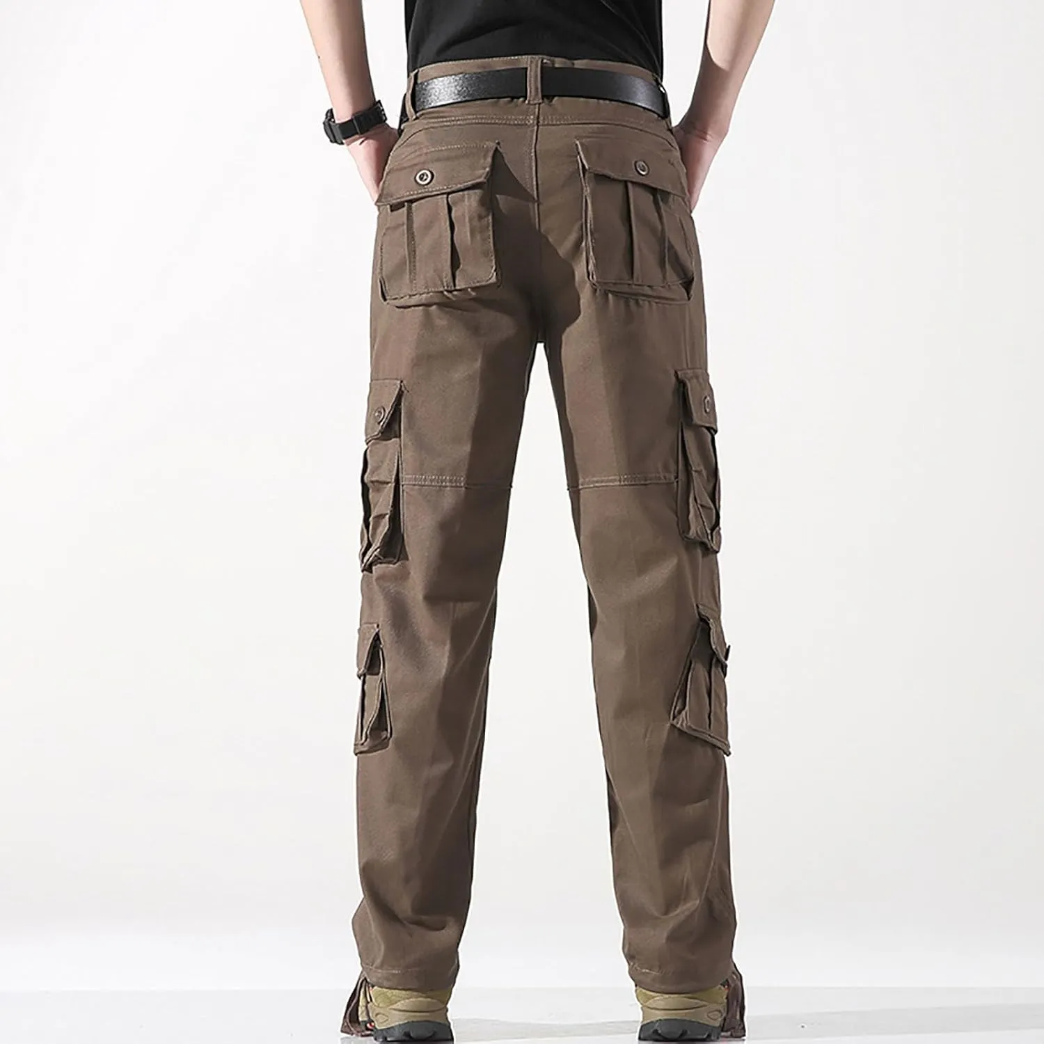 Baggy Cargo Pants with Pockets for Men Casual Joggers Outdoor Loose Trousers Y2K Streetwear Jeans Pant