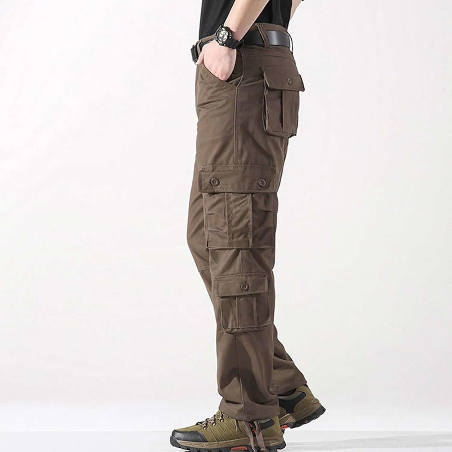 Baggy Cargo Pants with Pockets for Men Casual Joggers Outdoor Loose Trousers Y2K Streetwear Jeans Pant