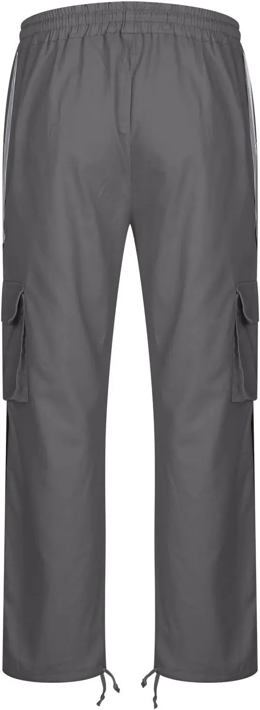 Baggy Cargo Sweatpants for Men Big and Tall Fashion 2023 Color Block Joggers Pants Casual Loose Fit Cotton Cargos
