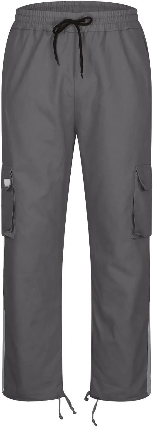 Baggy Cargo Sweatpants for Men Big and Tall Fashion 2023 Color Block Joggers Pants Casual Loose Fit Cotton Cargos