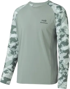 BASSDASH UPF 50 Fishing Tee for Men Camo Long Sleeve Shirt Quick Dry Sweatshirts