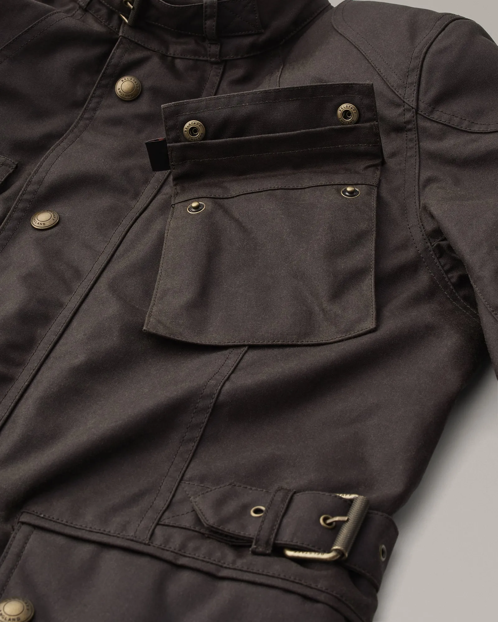 Belstaff Crosby Men's Waxed Cotton Jacket TechWax 8oz AA - Mahogany