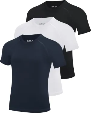 Blueleaf Boys Compression Shirt Short Sleeve Youth Basketball Football Undershirt Kids Quick Dry Athletic Base Layer T-Shirt