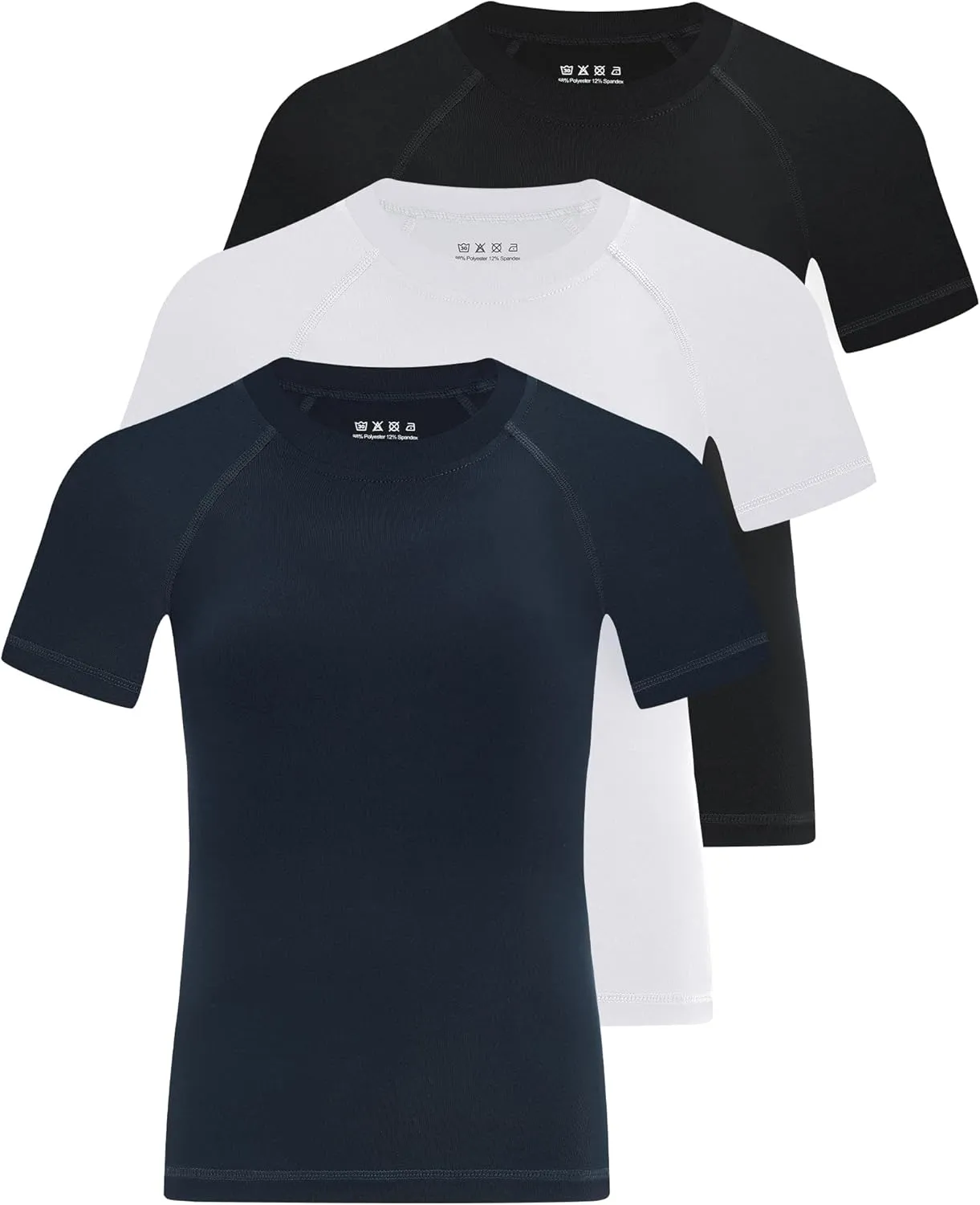 Blueleaf Boys Compression Shirt Short Sleeve Youth Basketball Football Undershirt Kids Quick Dry Athletic Base Layer T-Shirt