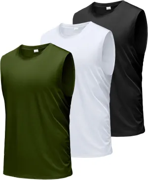 Boyzn Men's 3 Pack Workout Tank Tops Gym Athletic Muscle Tee Bodybuilding Fitness Sleeveless T-Shirts