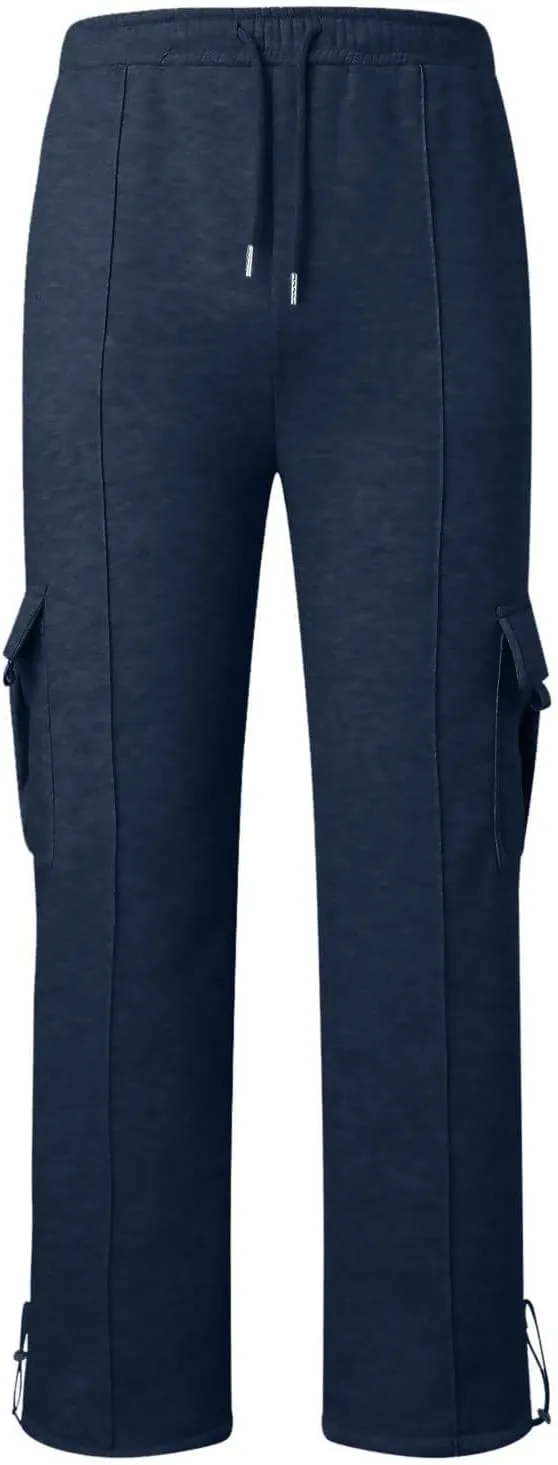 Cargo Pants For Men Stretch Drawstring Elastic Waist Sweatpants Tall Regular Fit Pants Tall Joggers Trousers