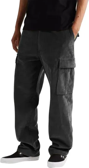 Cargo Pants for Men,Mens Joggers Pants Cotton Drawstring Chino Cargo Pants Hiking Casual Jogging Sweatpants