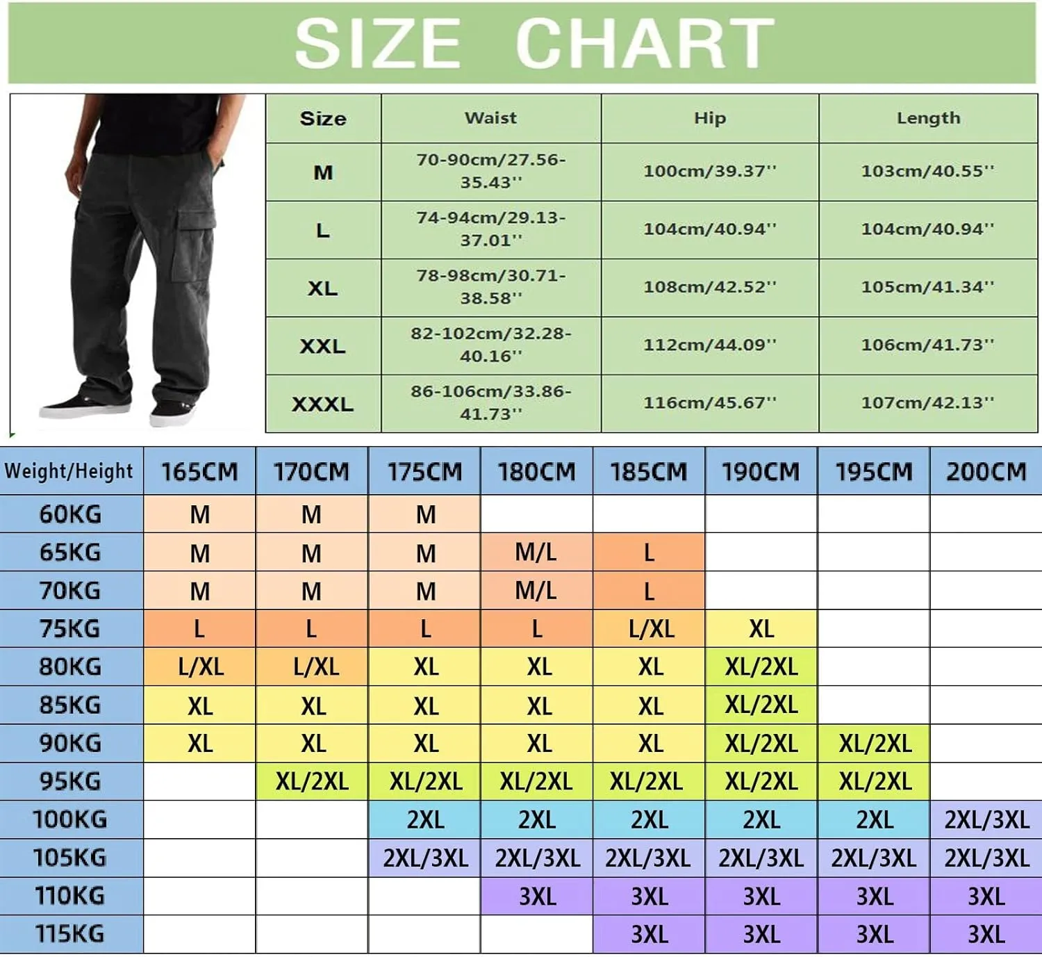 Cargo Pants for Men,Mens Joggers Pants Cotton Drawstring Chino Cargo Pants Hiking Casual Jogging Sweatpants