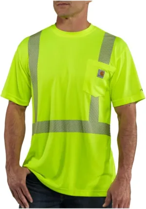 Carhartt Men's High Visibility Force Short Sleeve Class 2 Tee,Brite Lime,XX-Large
