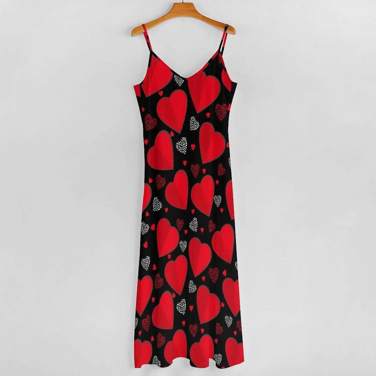 Casual Loose Sleeveless Dress for Women, Sexy V Neck Flowy Maxi Dress, Beach Vacation Spaghetti Strap Sundress