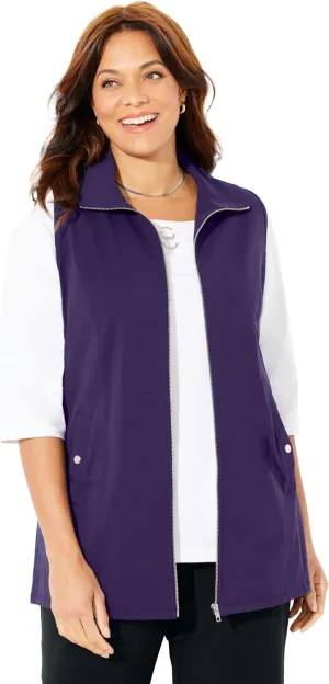 Catherines Women's Plus Size Suprema Studio Zip Front Vest