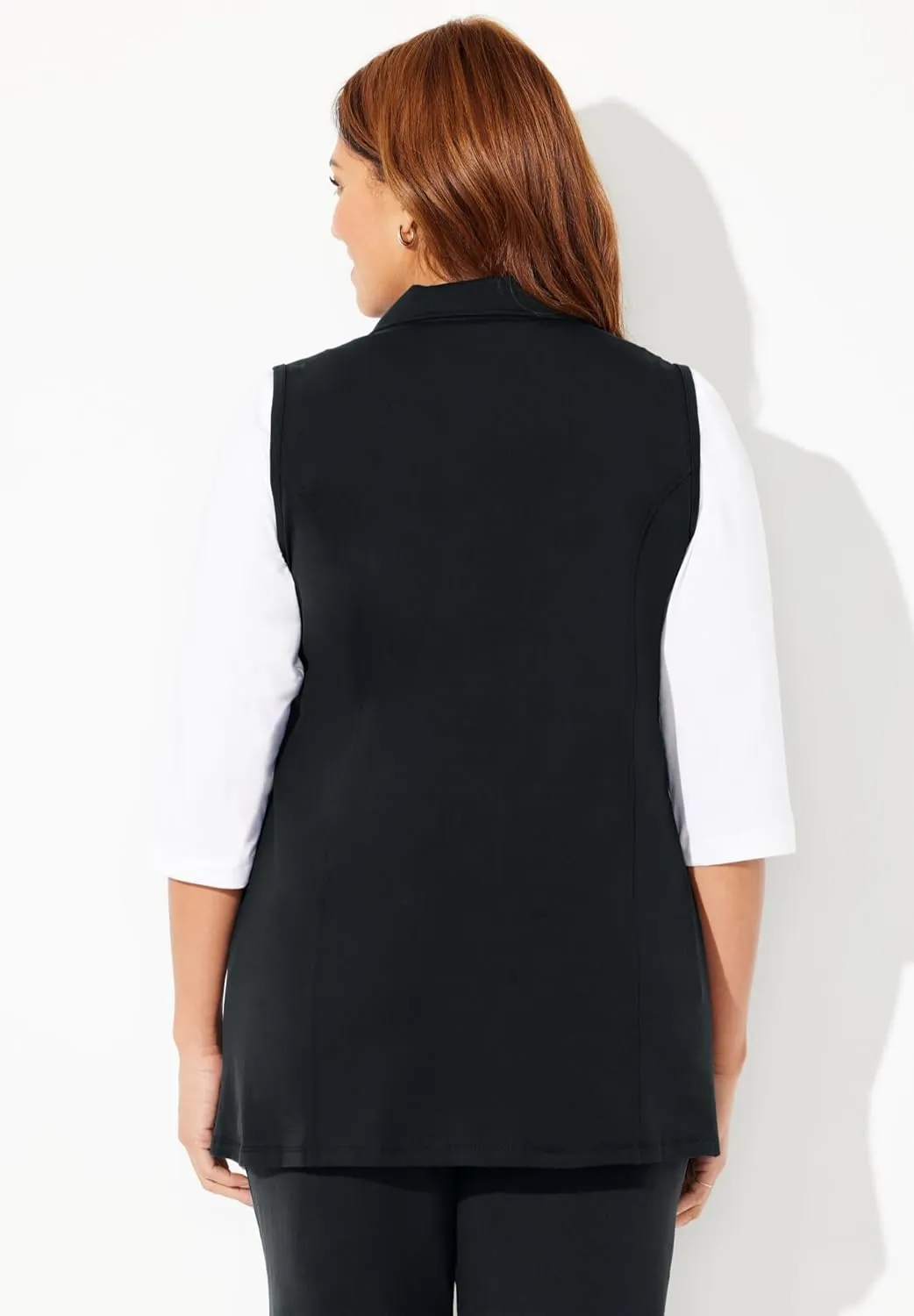 Catherines Women's Plus Size Suprema Studio Zip Front Vest