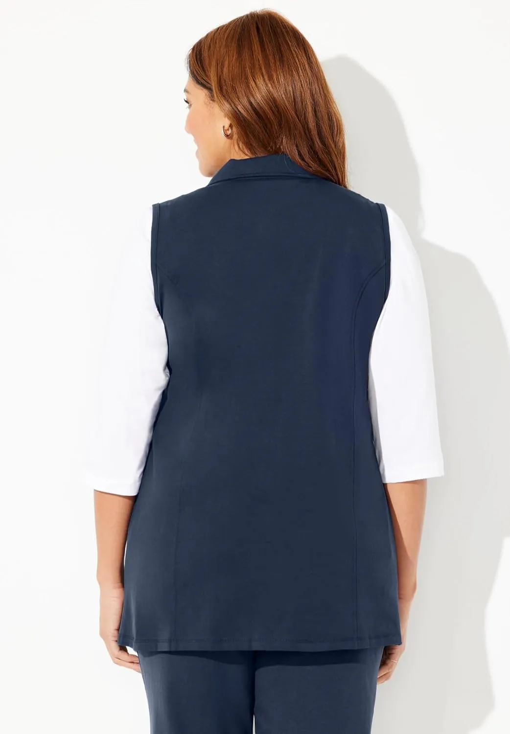 Catherines Women's Plus Size Suprema Studio Zip Front Vest