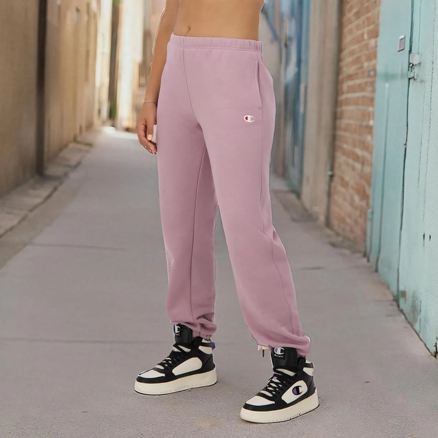 Champion Women's Reverse Weave Joggers, Left Hip C