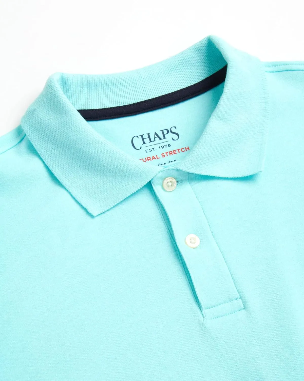 Chaps Men's Polo Shirt - Classic Fit Short Sleeve 2-Button Double Knit Cotton Polo Shirt (S-XL)