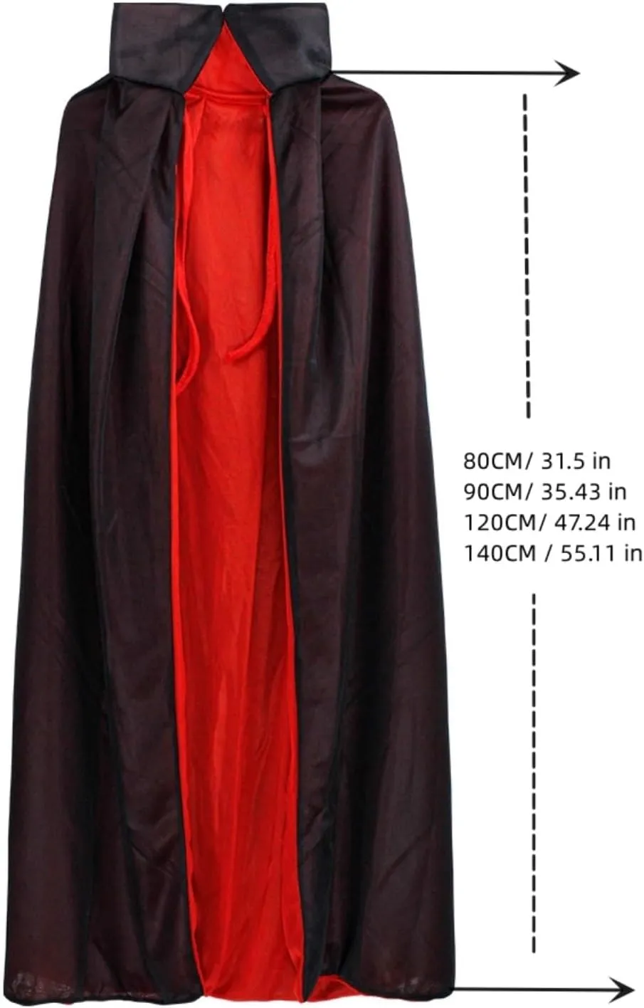 Cloak Halloween Cape Stand Collar Hooded Creative Party Vampire Cape Cape Halloween Cape Cosplay Costume Cosplay Costume (Color : Black(B), Size : 120cm)