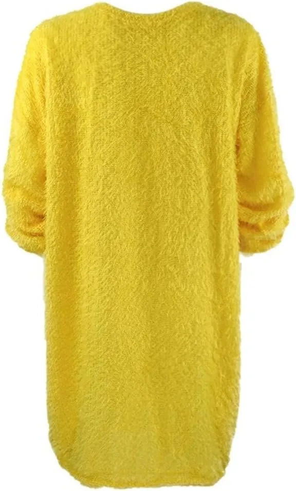 Cream Sweater Dress for Women,Women's Furry Pullover Sweater Dress Loose Oversized Long Knitted Tops S-3Xl