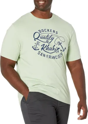 Dockers Men's Slim Fit Short Sleeve Graphic Tee Shirt-Legacy (Standard and Big & Tall)