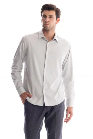 Dot Printed Jersey Dress Shirt
