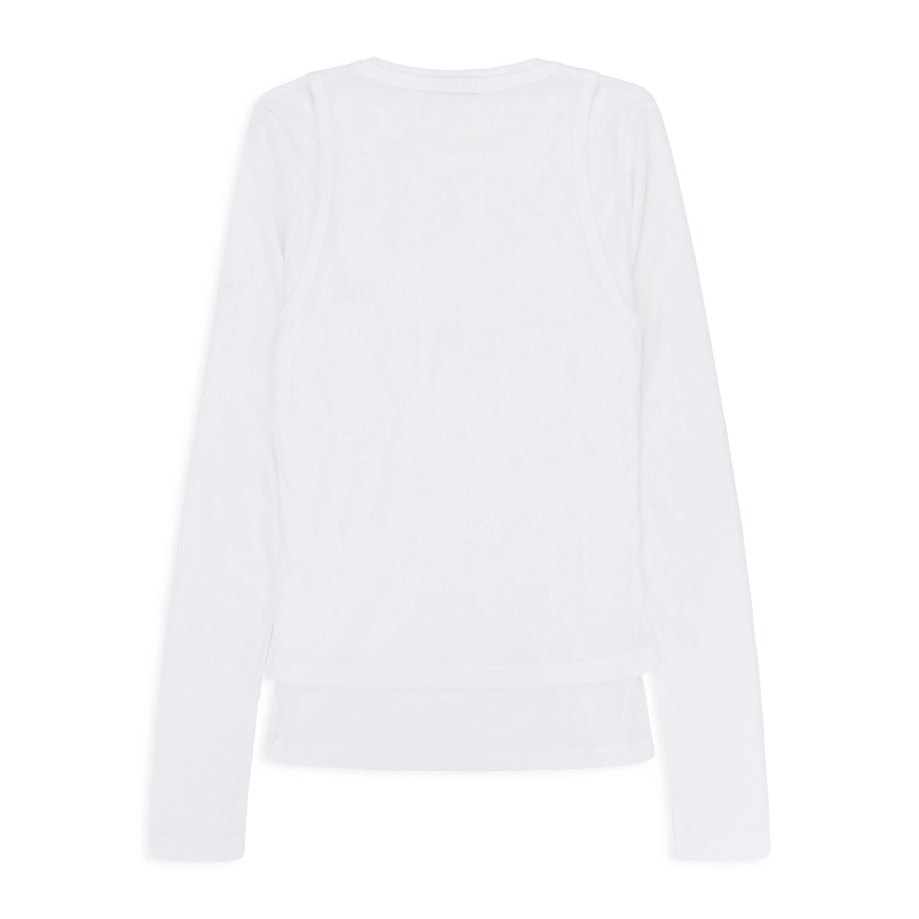 DOUBLE LAYER RIB LONG SLEEVE TEE