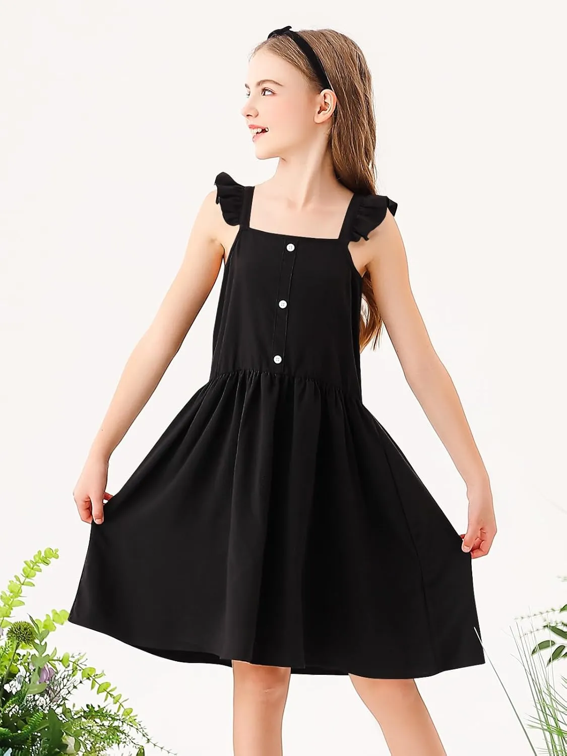 Dress for Girls Casual Dresses Sleeveless A-line Sundress Summer Dresses for Girls 7-11 Party Dress
