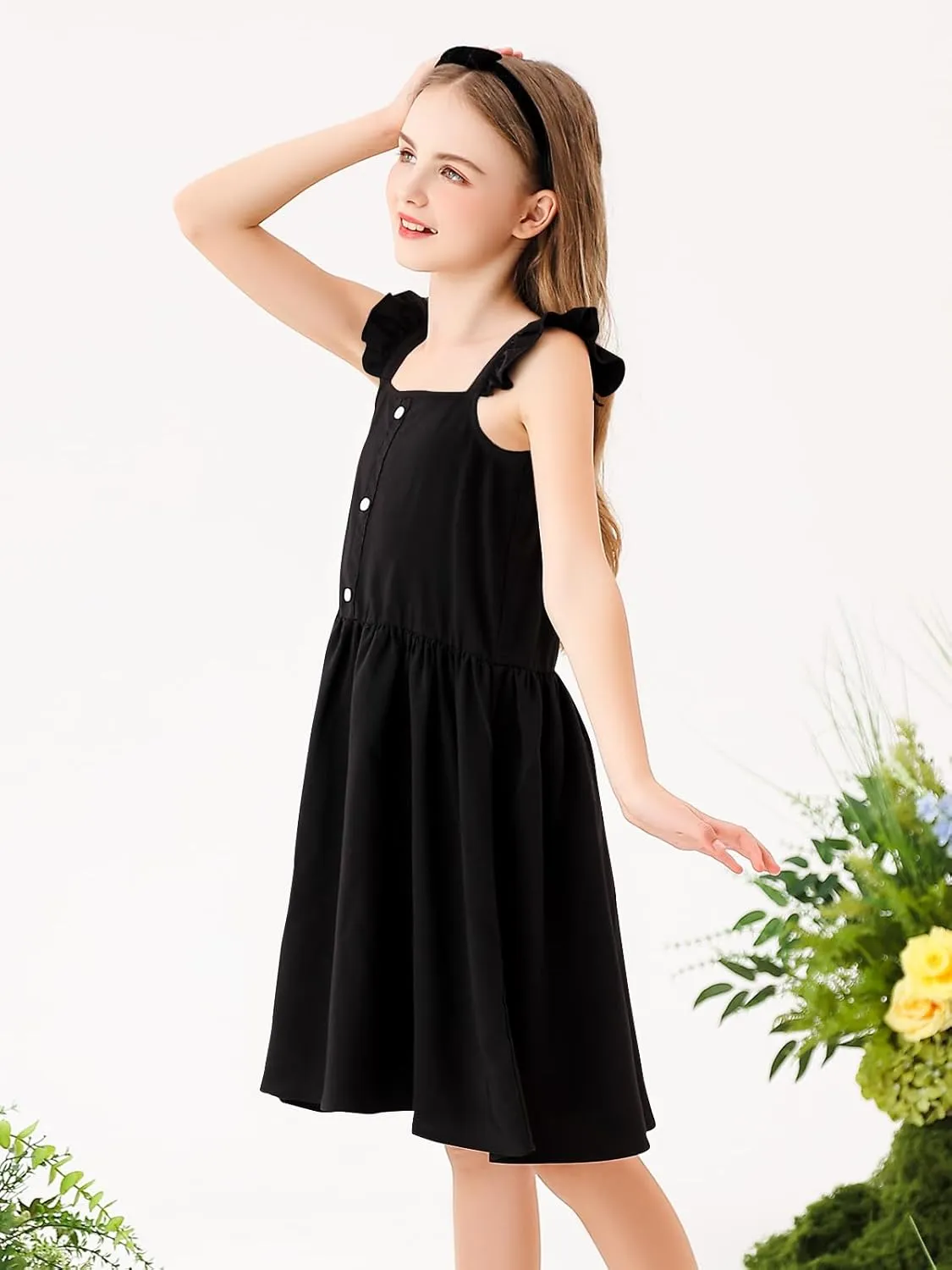 Dress for Girls Casual Dresses Sleeveless A-line Sundress Summer Dresses for Girls 7-11 Party Dress