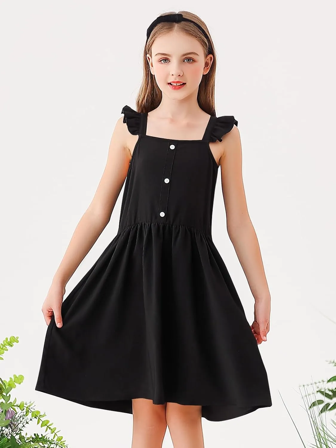 Dress for Girls Casual Dresses Sleeveless A-line Sundress Summer Dresses for Girls 7-11 Party Dress