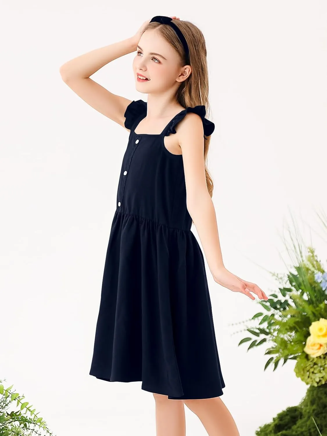 Dress for Girls Casual Dresses Sleeveless A-line Sundress Summer Dresses for Girls 7-11 Party Dress