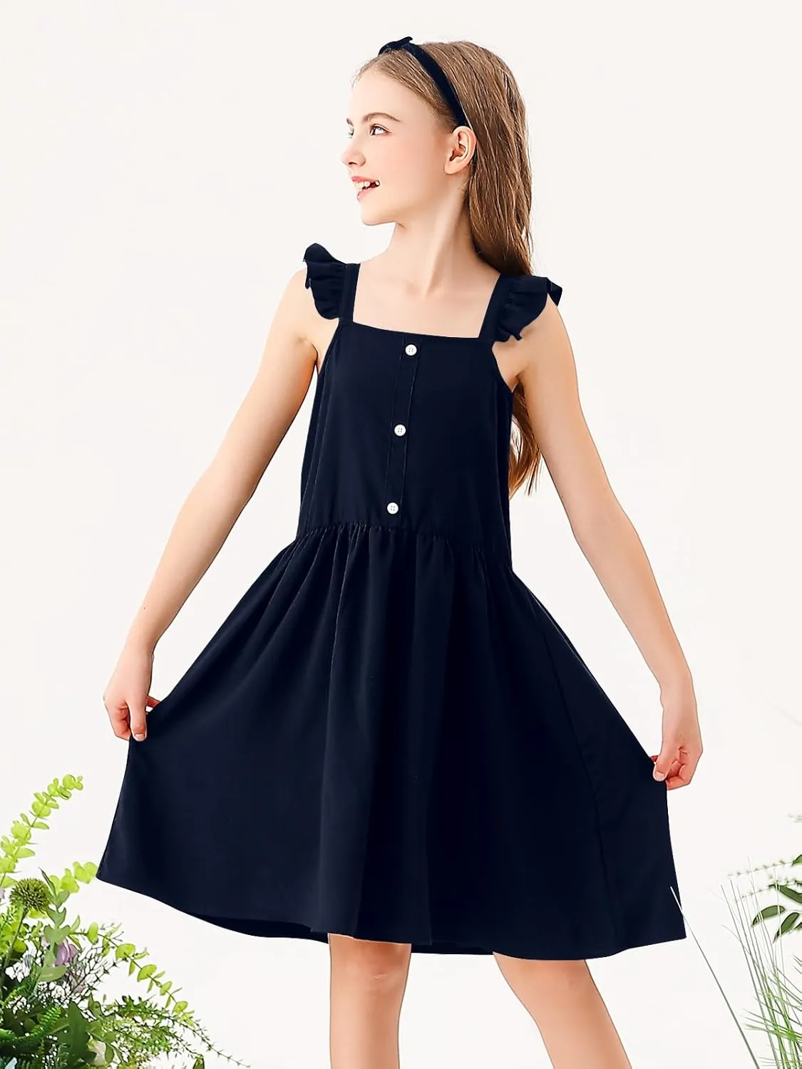 Dress for Girls Casual Dresses Sleeveless A-line Sundress Summer Dresses for Girls 7-11 Party Dress