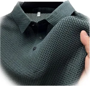 Elavure - The Prestigio Polo Shirt, Men's Short Sleeve Solid Stretch Cotton Quick Dry Casual Workout Pique Polo Shirt